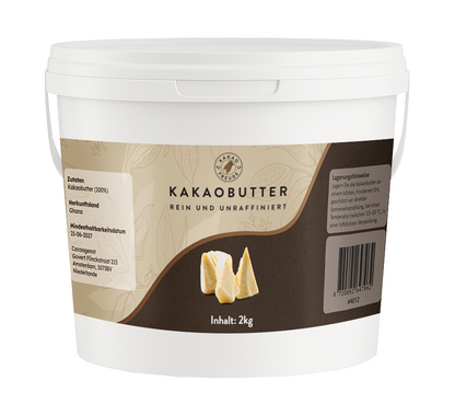 100 % Reine Kakaobutter (Unraffiniert)