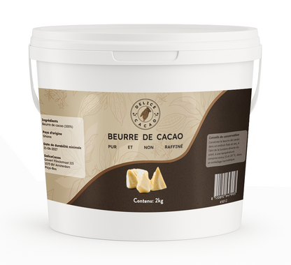 Beurre de Cacao 100 % Pur (Non Raffiné)