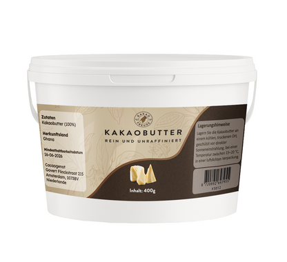 100 % Reine Kakaobutter (Unraffiniert)