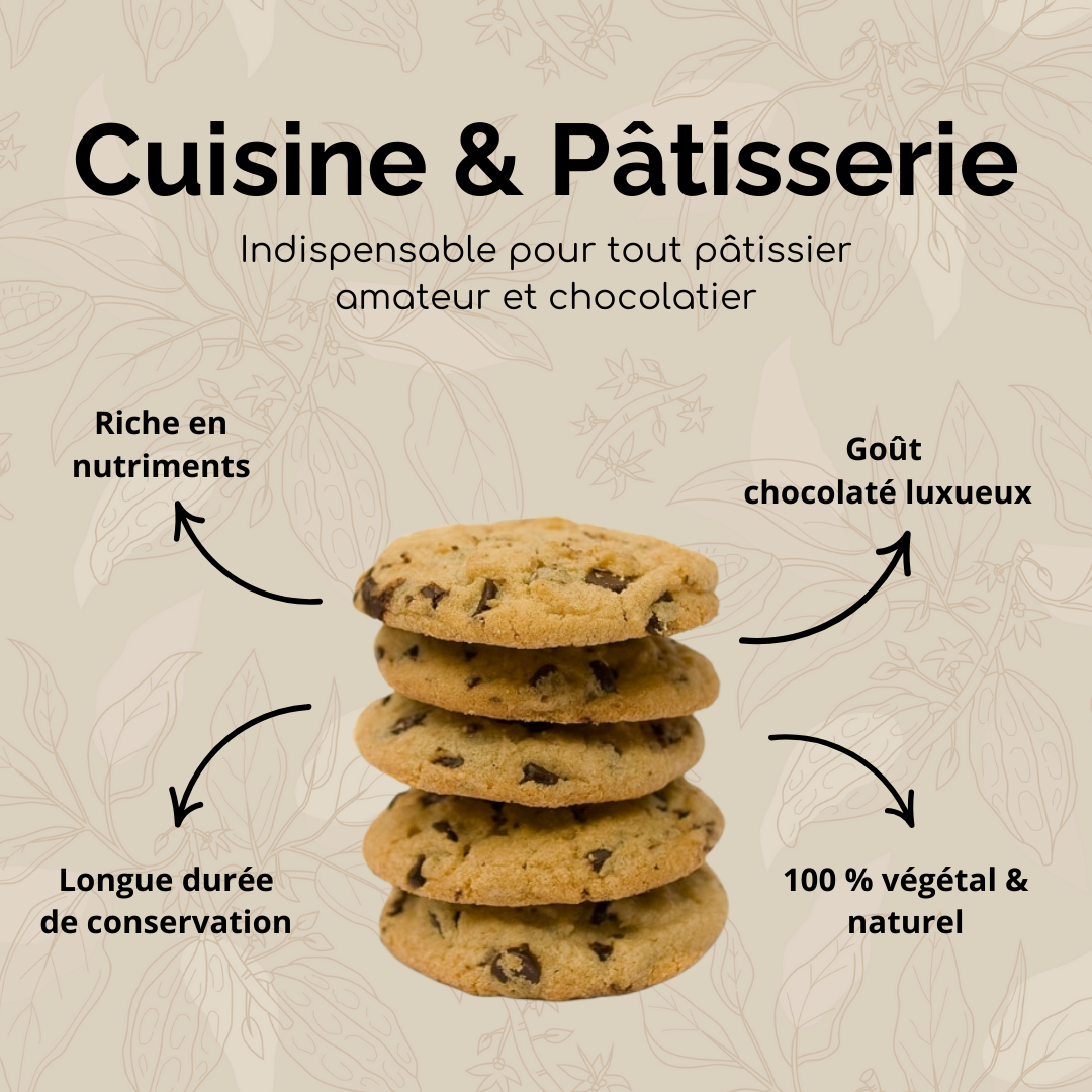 Beurre de Cacao 100 % Pur (Non Raffiné)