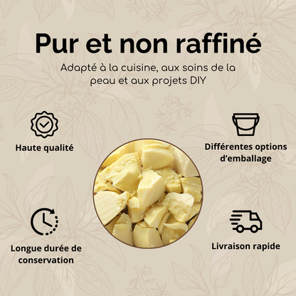 Beurre de Cacao 100 % Pur (Non Raffiné)